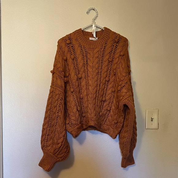 Ulla Johnson Rust Cable Knit Sweater - Picture 1 of 6
